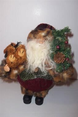 Dan Dee Santa Figure Fur Bear Beard Tree -121333